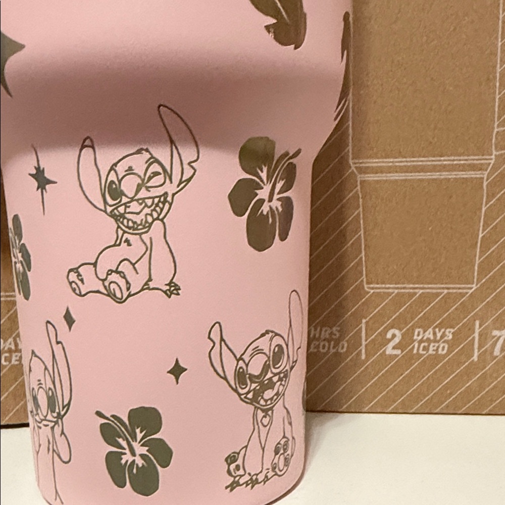 Stanley Pink - Stitch theme- engraved 40oz Tumbler - Picture 3 of 6